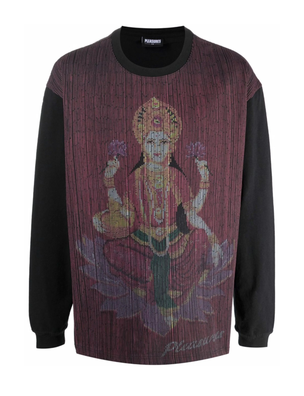 Pleasures Goddess Graphic Long Sleeve Shirt Burgundy M